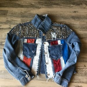 Studded jean jacket